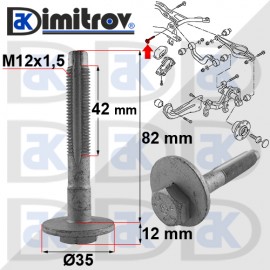 Болт заден мост Audi A1 A3 TT Seat Altea Leon Toledo Skoda Octavia Superb Volkswagen Golf Jetta Beetle Passat Touran